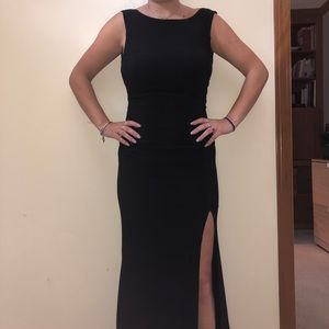 Black Backless Prom Dress - size 3/4